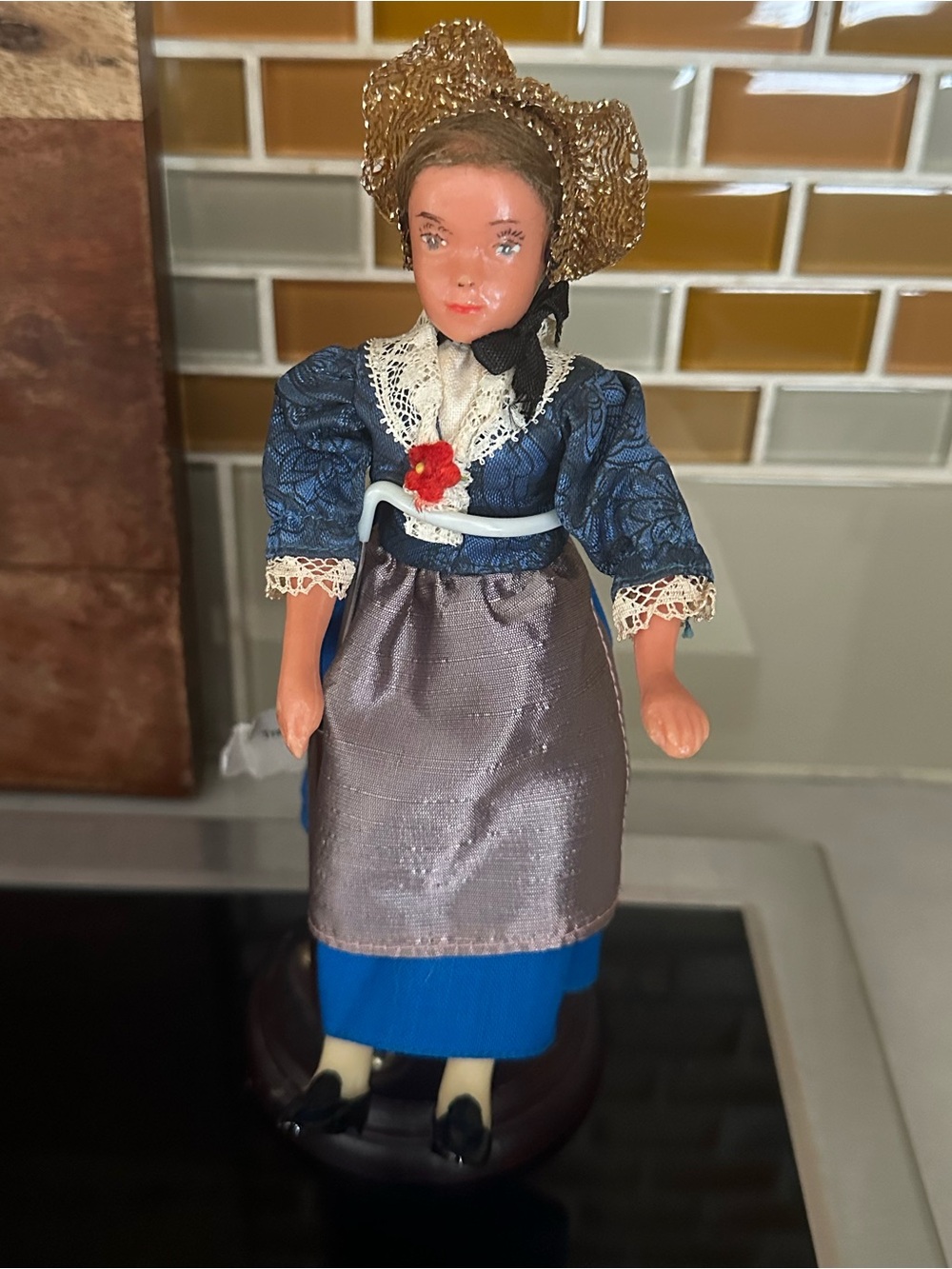 Vintage Original Trachenpuppen St Gallen Swiss Doll in European Folk Outfit
